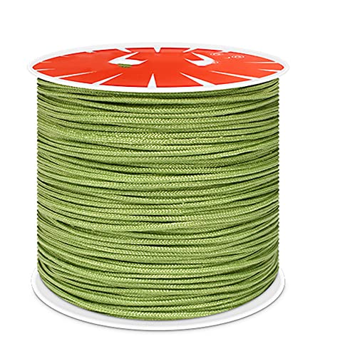 Anawakia Nylonband Kordel Nylonschnur 100 m x 0,8 mm Nylon Trim Kordel Nylon-Handstrickschnur-Sickenfaden für DIY Halskette Schmuckherstellung (Gras-Grün) von Anawakia