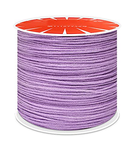 Anawakia Nylonband Kordel Nylonschnur 100 m x 0,8 mm Nylon Trim Kordel Nylon-Handstrickschnur-Sickenfaden für DIY Halskette Schmuckherstellung (Helles Lila) von Anawakia