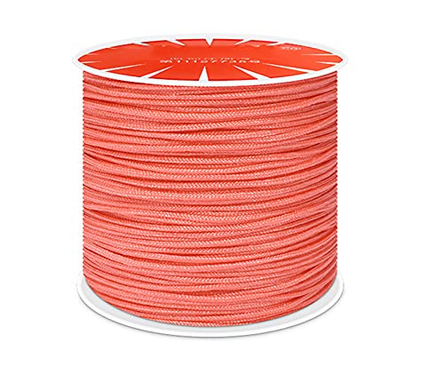 Anawakia Nylonband Kordel Nylonschnur 100 m x 0,8 mm Nylon Trim Kordel Nylon-Handstrickschnur-Sickenfaden für DIY Halskette Schmuckherstellung (Hellrot) von Anawakia