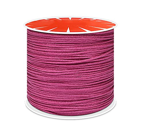 Anawakia Nylonband Kordel Nylonschnur 100 m x 0,8 mm Nylon Trim Kordel Nylon-Handstrickschnur-Sickenfaden für DIY Halskette Schmuckherstellung (Rose Rot) von Anawakia