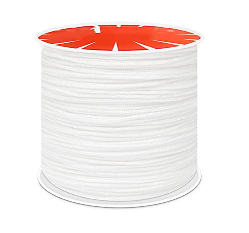 Anawakia Nylonband Kordel Nylonschnur 100 m x 0,8 mm Nylon Trim Kordel Nylon-Handstrickschnur-Sickenfaden für DIY Halskette Schmuckherstellung (Weiß) von Anawakia
