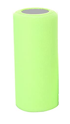 Anawakia Tüll RolleTüllband Tüll Dekostoff Tischband Dekoband Tüllnetz für Kleidung Deko Hochzeit Party (Leuchtendes Grün) von Anawakia