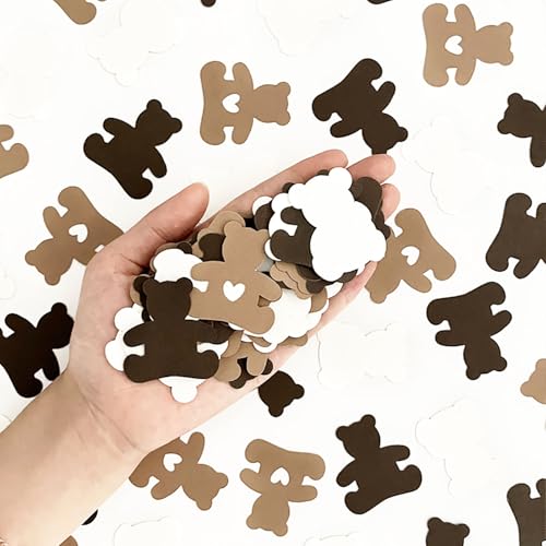 Papier-Konfetti-Dekorationen, Babybär, Braun, Weiß und Hellbraun, 100 Stück, für Babyparty, Geschlechtsoffenbarung, Party-Dekorations-Zubehör Papier-Konfetti-Dekorationen, Babybär, Braun, Weiß und Hellbraun, 100 Stück, für Babyparty, Geschlechtsoffenbarung, Party-Dekorations-Zubehör von Anbero
