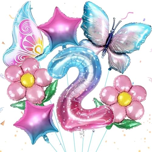 Luftballons Geburtstag 2 Jahre, Luftballons 2. Geburtstag Mädchen, Party Supplies Mit Balloons Banner Spiral, Kindergeburtstag Luftballons für Kinder Geburtstag Party Dekoration Luftballons Geburtstag 2 Jahre, Luftballons 2. Geburtstag Mädchen, Party Supplies Mit Balloons Banner Spiral, Kindergeburtstag Luftballons für Kinder Geburtstag Party Dekoration von Anbobili
