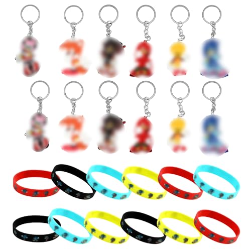 Anbobili Party Mitgebsel Kinder, Mitgebsel Kindergeburtstag, Kinder Geschenke mit 12 Silikonarmband, 12 Schlüsselanhänger für Kinder Jungen & Mädchen Geburtstag Gastgeschenke Anbobili Party Mitgebsel Kinder, Mitgebsel Kindergeburtstag, Kinder Geschenke mit 12 Silikonarmband, 12 Schlüsselanhänger für Kinder Jungen & Mädchen Geburtstag Gastgeschenke von Anbobili