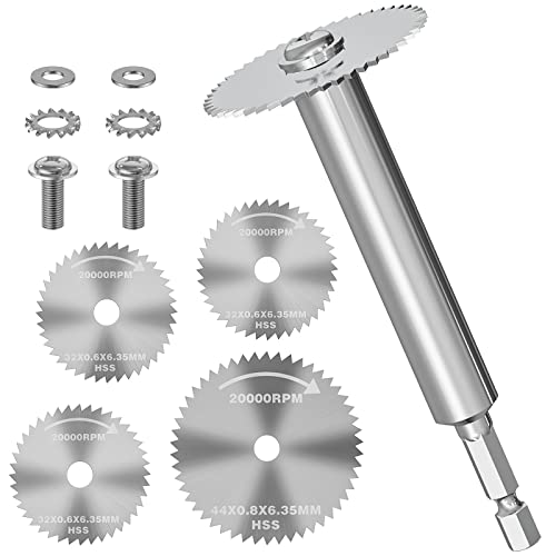 Innenrohrschneider, Ancable 1/4" Sechskantschaft PVC Sanitär Innenschneider Kunststoffrohrschneider Set (32mm Sägeblätter*3, 44mm Sägeblätter*1） von Ancable