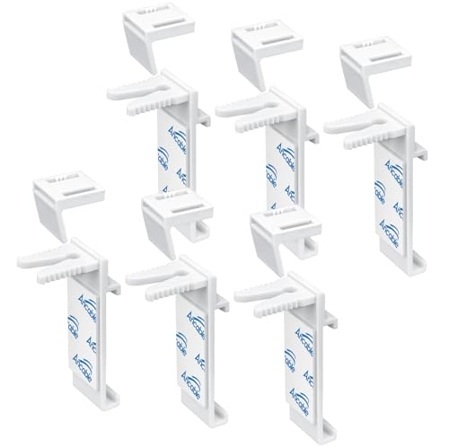 Klemmhalter für Klemmfix Rollo, Ancable Doppelrollo Ohne Bohren Ersatzteil Zubehör 6 Stück Set, klemmträger Halterung für PVC, Holz-Fenster, Türflügel Klemmhalter für Klemmfix Rollo, Ancable Doppelrollo Ohne Bohren Ersatzteil Zubehör 6 Stück Set, klemmträger Halterung für PVC, Holz-Fenster, Türflügel von Ancable
