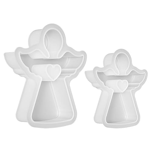 Ancaiqi 2 Stück Ostern Engel Silikonformen Gießformen,3D Gießform Engel Silikon Kerzenform Seifenform,Engel Silikonform für Kerzen（2PCS） von Ancaiqi