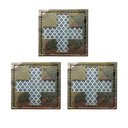 Medizinisches rotes Kreuz, reflektierend, mit Klettverschluss, EMS EMT, Camo-Weiß, 3 Stück Medizinisches rotes Kreuz, reflektierend, mit Klettverschluss, EMS EMT, Camo-Weiß, 3 Stück von Ancana