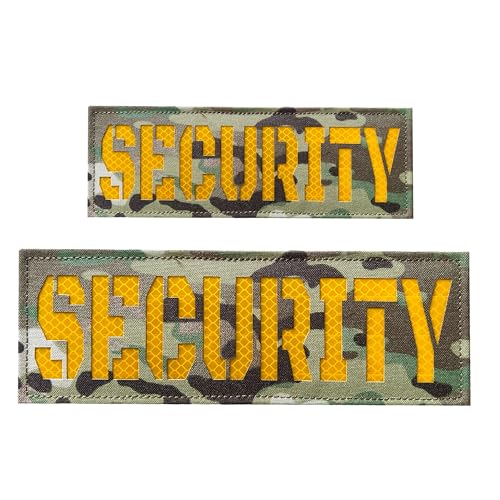 Reflektierender Sicherheits-Patch, lasergeschnitten, mit Rückwand und Klettverschluss, Größe S und L, Camouflage-Gelb, 2 Stück Reflektierender Sicherheits-Patch, lasergeschnitten, mit Rückwand und Klettverschluss, Größe S und L, Camouflage-Gelb, 2 Stück von Ancana