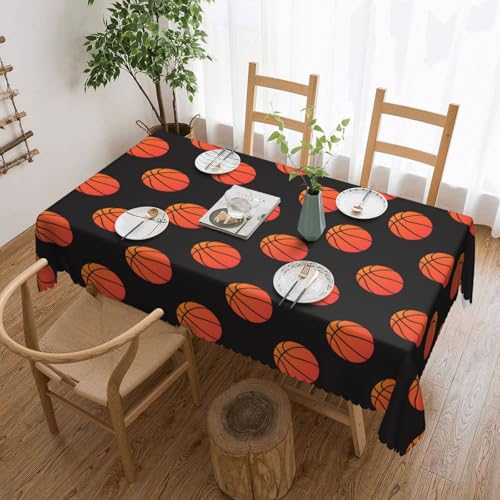 Basketball-Tischdecke für Esszimmer, Küche, Geburtstagsparty, Dekoration für Esstisch, Buffet, Partys, Terrasse, Camping, Abdeckung, 137,2 x 182,9 cm von Anceky
