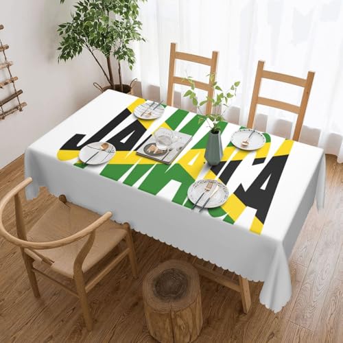 Jamaika-Tischdecke für Esszimmer, Küche, Geburtstagsparty, Dekoration für Esstisch, Buffet, Partys, Terrasse, Camping, 137,2 x 182,9 cm von Anceky