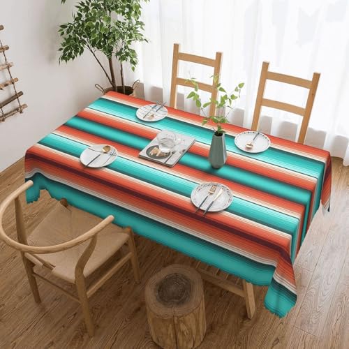 Mexikanische Serape-Tischdecke für Esszimmer, Küche, Geburtstagsparty-Dekorationen für Esstisch, Buffet-Partys, Terrasse, Camping-Abdeckung, 137,2 x 182,9 cm von Anceky