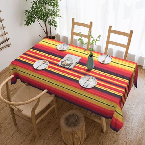 Mexikanische Serape-Tischdecke für Esszimmer, Küche, Geburtstagsparty-Dekorationen für Esstisch, Buffet-Partys, Terrasse, Camping-Abdeckung, 137,2 x 182,9 cm von Anceky
