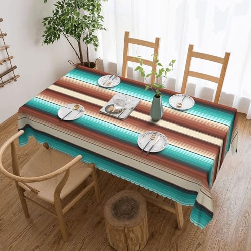 Mexikanische Serape-Tischdecke für Esszimmer, Küche, Geburtstagsparty-Dekorationen für Esstisch, Buffet-Partys, Terrasse, Camping-Abdeckung, 137,2 x 182,9 cm von Anceky