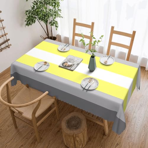 Tischdecke mit Demigender-Pride-Flagge für Esszimmer, Küche, Geburtstagsparty-Dekoration für Esstisch, Buffet-Partys, Terrasse, Camping, 137,2 x 183,9 cm von Anceky