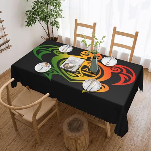 Tischdecke mit Guam-Schildkrötenmotiv für Esszimmer, Küche, Geburtstagsparty, Dekoration für Esstisch, Buffet, Partys, Terrasse, Camping, 137,2 x 182,9 cm von Anceky