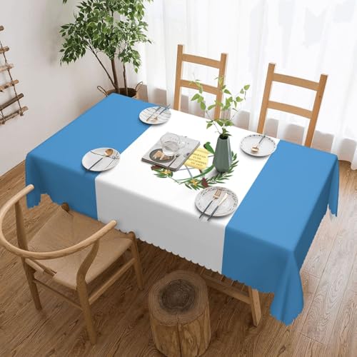 Tischdecke mit Guatemala-Flagge für Esszimmer, Küche, Geburtstagsparty, Dekoration für Esstisch, Buffet, Partys, Terrasse, Camping, 137,2 x 183,9 cm von Anceky