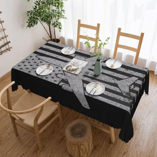 Tischdecke mit Militärtankflugzeug KC-135 Stratotanker, Vintage-Flagge, für Esszimmer, Küche, Geburtstagsparty, Dekoration für Esstisch, Buffet, Partys, Terrasse, Camping, 137,2 x 182,9 cm von Anceky