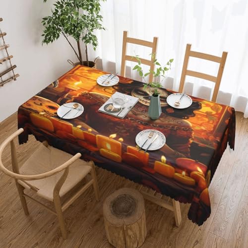 Tischdecke mit Rosen-Zuckerschädel-Motiv „Tag der Toten für Esszimmer, Küche, Geburtstagsparty, Dekoration für Esstisch, Buffet, Partys, Terrasse, Camping, 137,2 x 183,9 cm von Anceky
