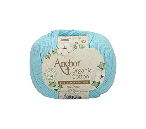 Anchor Organic Cotton, 50G, Stärke: 4, Aufmachung: 125M turquoise waters Häkelgarne von Anchor