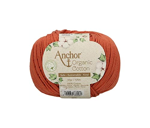 Anchor Organic Cotton, 50G, Stärke: 4, Aufmachung: 125M red dunes Häkelgarne von Anchor