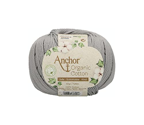 Anchor Organic Cotton, 50G, Stärke: 4, Aufmachung: 125M stormy cloud Häkelgarne von Anchor