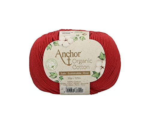 Anchor Organic Cotton, 50G, Stärke: 4, Aufmachung: 125M terracotta Häkelgarne von Anchor