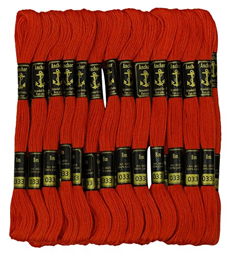 25 x Anchor Stranded Baumwollfaden Hand-Kreuz-Stich Nuhen Stickerei Floss Skeins-Rot 25 x Anchor Stranded Baumwollfaden Hand-Kreuz-Stich Nuhen Stickerei Floss Skeins-Rot von Anchor