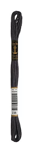 Anchor 232727 4635000-00236 Stickgarn, Baumwolle, elefant, 3 gramm von Anchor