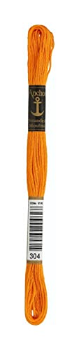 Anchor 232977 4635000-00304 Stickgarn, Baumwolle, dottergelb, 3 gramm Anchor 232977 4635000-00304 Stickgarn, Baumwolle, dottergelb, 3 gramm von Anchor