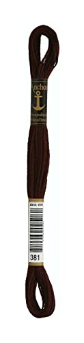 Anchor 233032 4635000-00381 Stickgarn, Baumwolle, dunkelbraun, 3 gramm Anchor 233032 4635000-00381 Stickgarn, Baumwolle, dunkelbraun, 3 gramm von Anchor