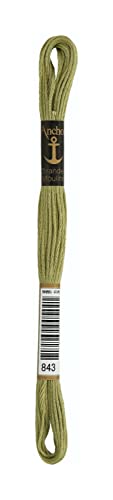Anchor 233057 4635000-00843 Stickgarn, Baumwolle, gelboliv, 3 gramm Anchor 233057 4635000-00843 Stickgarn, Baumwolle, gelboliv, 3 gramm von Anchor