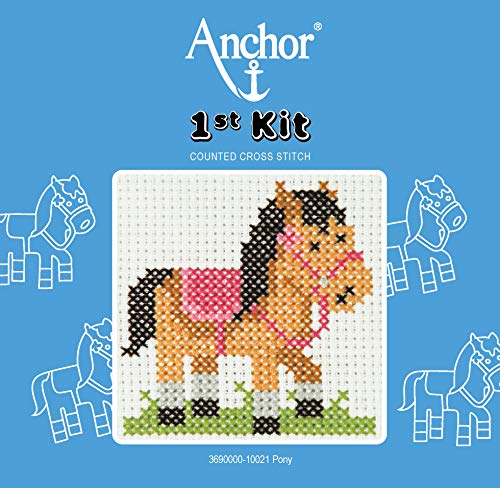 Anchor 3690000@21 Kreuzstichpackung: 1. Kit: Pony, 100% Baumwolle, Multi, 10x10cm von Anchor