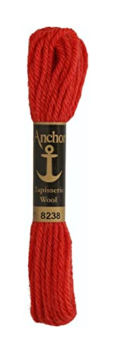 Anchor 4238000-08238 Stickgarne, 100% Wolle, ziegel, 10m, 7 Gramm von Anchor