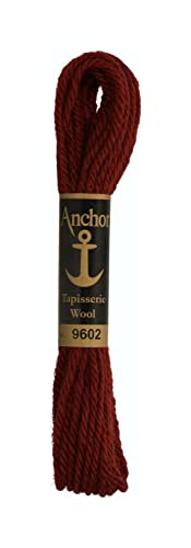 Anchor 4238000-09602 Stickgarne, 100% Wolle, burgund, 10m von Anchor
