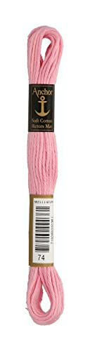 Anchor 4335000-00074 Stickgarne, 100% Baumwolle, pastell rosa, 10m, 10 Meter Anchor 4335000-00074 Stickgarne, 100% Baumwolle, pastell rosa, 10m, 10 Meter von Anchor