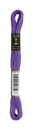 Anchor 4335000-00111 Stickgarne, 100% Baumwolle, lila, 10m, 5 Gramm von Anchor