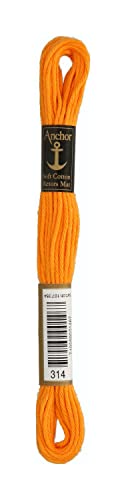 Anchor 4335000-00314 Stickgarne, 100% Baumwolle, mandarin, 10m, 5 Gramm Anchor 4335000-00314 Stickgarne, 100% Baumwolle, mandarin, 10m, 5 Gramm von Anchor