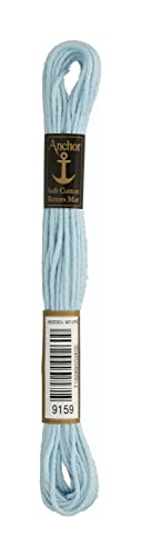 Anchor 4335000-09159 Stickgarne, 100% Baumwolle, zartbleu, 10m, 5 Gramm Anchor 4335000-09159 Stickgarne, 100% Baumwolle, zartbleu, 10m, 5 Gramm von Anchor
