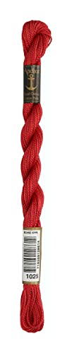 Anchor 4585000-01025 Stickgarne, 100% Baumwolle, orangenrot mittel, Stärke 5, 21m, 7 Gramm Anchor 4585000-01025 Stickgarne, 100% Baumwolle, orangenrot mittel, Stärke 5, 21m, 7 Gramm von Anchor