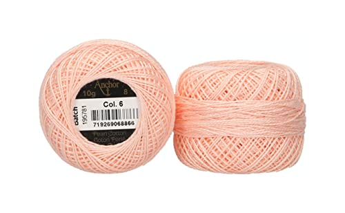 Anchor 4591008-00006 Stickgarne, 100% Baumwolle, lachsrose, Stärke 8, 82m, 16 Gramm Anchor 4591008-00006 Stickgarne, 100% Baumwolle, lachsrose, Stärke 8, 82m, 16 Gramm von Anchor