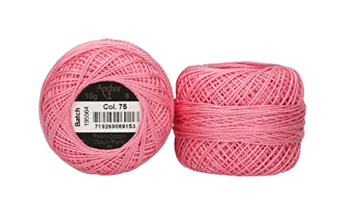 Anchor 4591008-00075 Stickgarne, 100% Baumwolle, perlrosa, Stärke 8, 82m, 16 Gramm Anchor 4591008-00075 Stickgarne, 100% Baumwolle, perlrosa, Stärke 8, 82m, 16 Gramm von Anchor