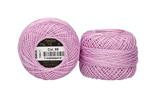 Anchor 4591008-00095 Stickgarne, 100% Baumwolle, zartviolett, Stärke 8, 82m, 16 Gramm Anchor 4591008-00095 Stickgarne, 100% Baumwolle, zartviolett, Stärke 8, 82m, 16 Gramm von Anchor