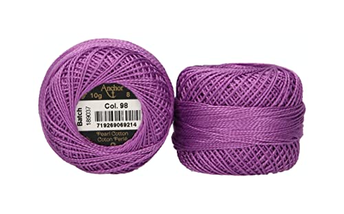 Anchor 4591008-00098 Stickgarne, 100% Baumwolle, rotviolett, Stärke 8, 82m, 16 Gramm Anchor 4591008-00098 Stickgarne, 100% Baumwolle, rotviolett, Stärke 8, 82m, 16 Gramm von Anchor