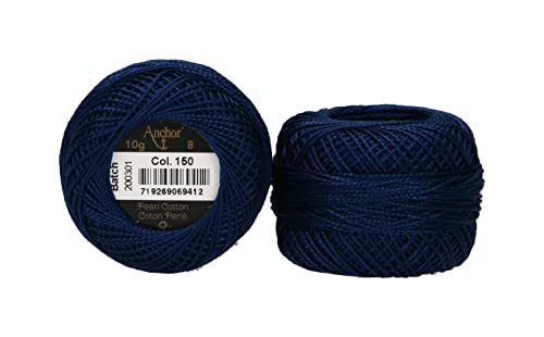 Anchor 4591008-00150 Stickgarne, 100% Baumwolle, nachtblau, Stärke 8, 82m, 16 Gramm Anchor 4591008-00150 Stickgarne, 100% Baumwolle, nachtblau, Stärke 8, 82m, 16 Gramm von Anchor