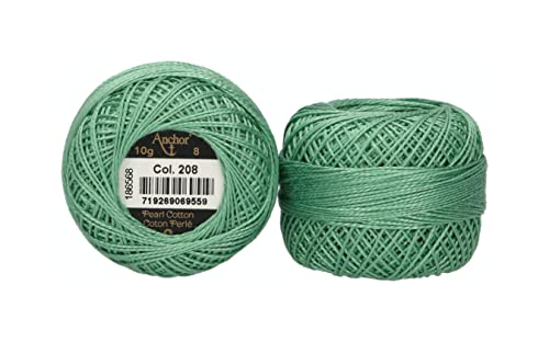 Anchor 4591008-00208 Stickgarne, 100% Baumwolle, minzgrün, Stärke 8, 82m, 16 Gramm Anchor 4591008-00208 Stickgarne, 100% Baumwolle, minzgrün, Stärke 8, 82m, 16 Gramm von Anchor