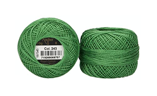 Anchor 4591008-00243 Stickgarne, 100% Baumwolle, heckengrün, Stärke 8, 82m, 16 Gramm Anchor 4591008-00243 Stickgarne, 100% Baumwolle, heckengrün, Stärke 8, 82m, 16 Gramm von Anchor