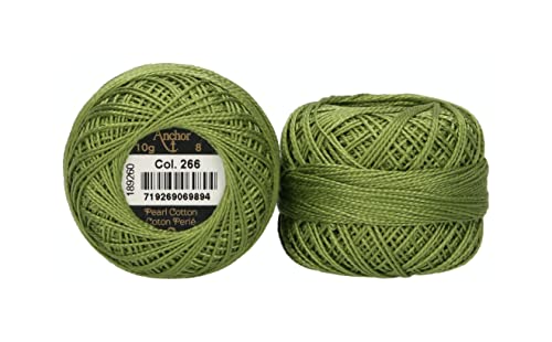 Anchor 4591008-00266 Stickgarne, 100% Baumwolle, olivgrün, Stärke 8, 82m, 16 Gramm Anchor 4591008-00266 Stickgarne, 100% Baumwolle, olivgrün, Stärke 8, 82m, 16 Gramm von Anchor
