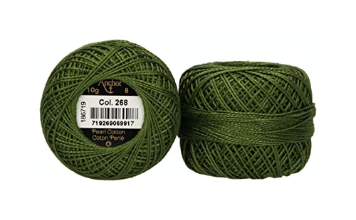 Anchor 4591008-00268 Stickgarne, 100% Baumwolle, wachholder, Stärke 8, 82m, 16 Gramm Anchor 4591008-00268 Stickgarne, 100% Baumwolle, wachholder, Stärke 8, 82m, 16 Gramm von Anchor